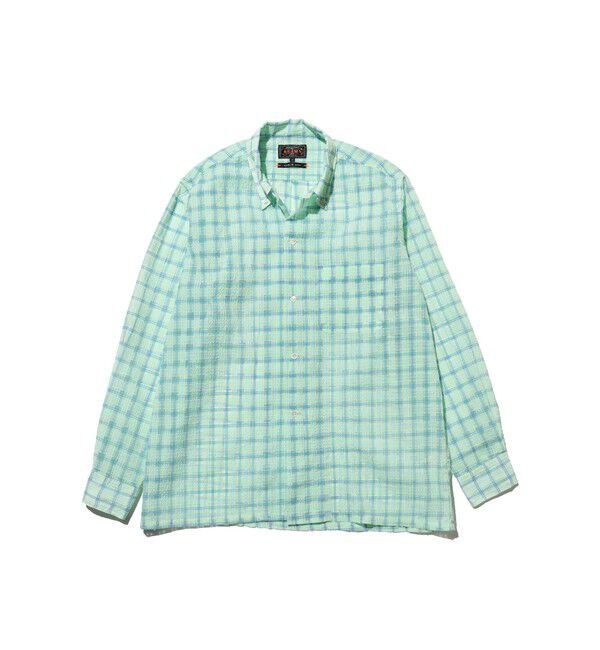 BEAMS PLUS「Open B.D. Nylon Airy Plaid」|シャツ・ブラウス|MINT.GRN