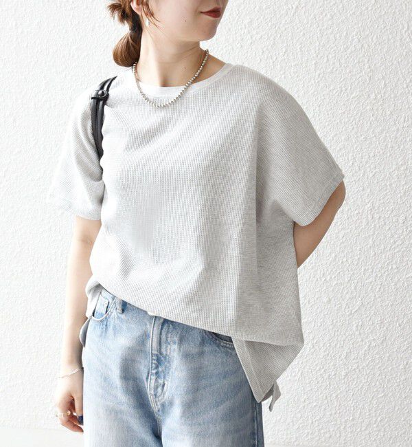 SHIPS any「《一部追加予約》SHIPS any:〈洗濯機可能〉ワッフル ワイド TEE」|Tシャツ・カットソー|