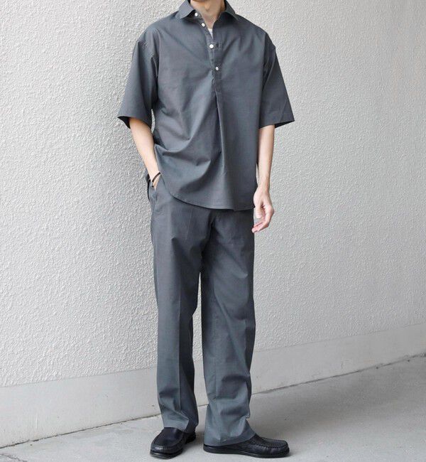 SHIPS any「【WEB限定】SHIPS any: ハイブリッドリネン プルオーバー シャツ(セットアップ対応) 26SS◆」|シャツ・ブラウス|