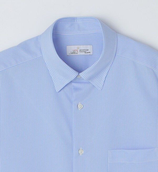 SHIPS「SHIPS:〈FUNCTION〉Albini &times; RENU(R)半袖 ジャージー ストライプ シャツ」|シャツ・ブラウス|