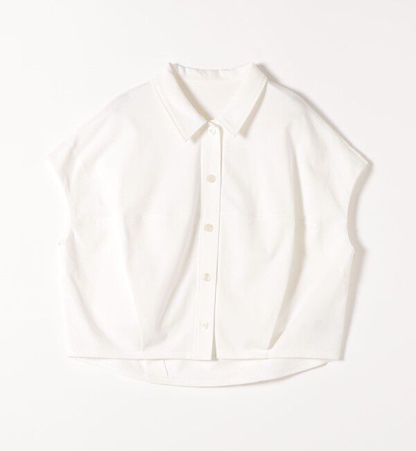 quaranciel「《予約》quaranciel:〈接触冷感/洗濯機可能〉天竺 フレンチスリーブ シャツ カットソー」|Tシャツ・カットソー|