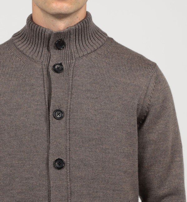 TOMORROWLAND MENS「TOMORROWLAND tricot ウール スタンドカラーニットカーディガン」|カーディガン|