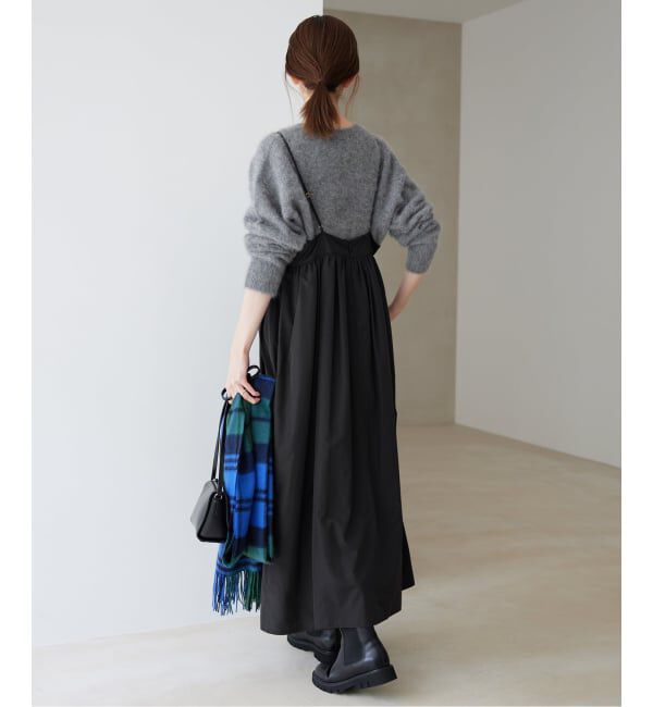 SLOBE IENA「《WEB限定/追加3》タフタギャザーキャミワンピース」|ワンピース|