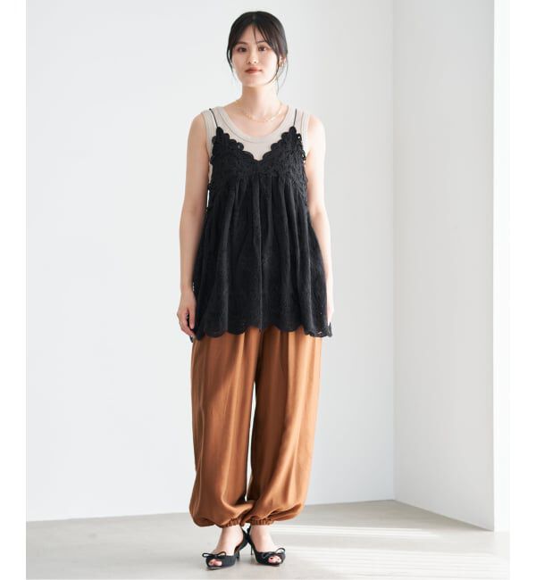 IENA「《WEB限定/追加3予約》アンティークチュールバテンキャミ」|キャミソール|