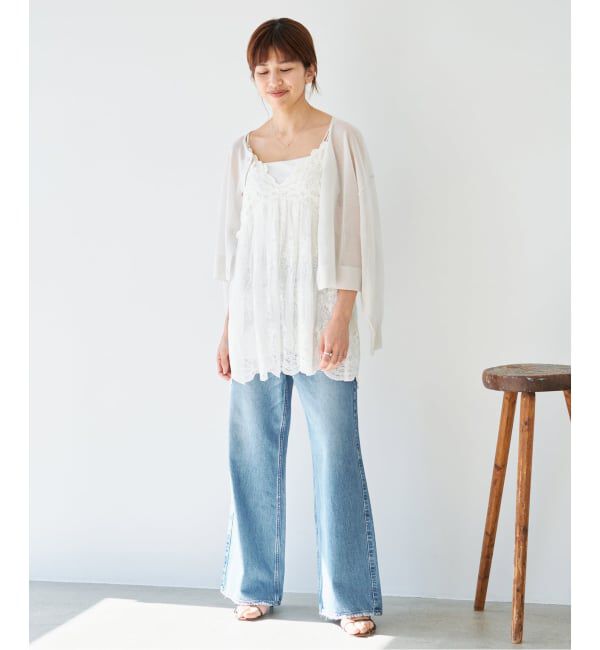 IENA「《WEB限定/追加3予約》アンティークチュールバテンキャミ」|キャミソール|