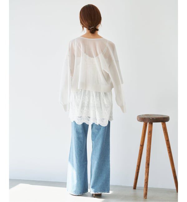 IENA「《WEB限定/追加3予約》アンティークチュールバテンキャミ」|キャミソール|
