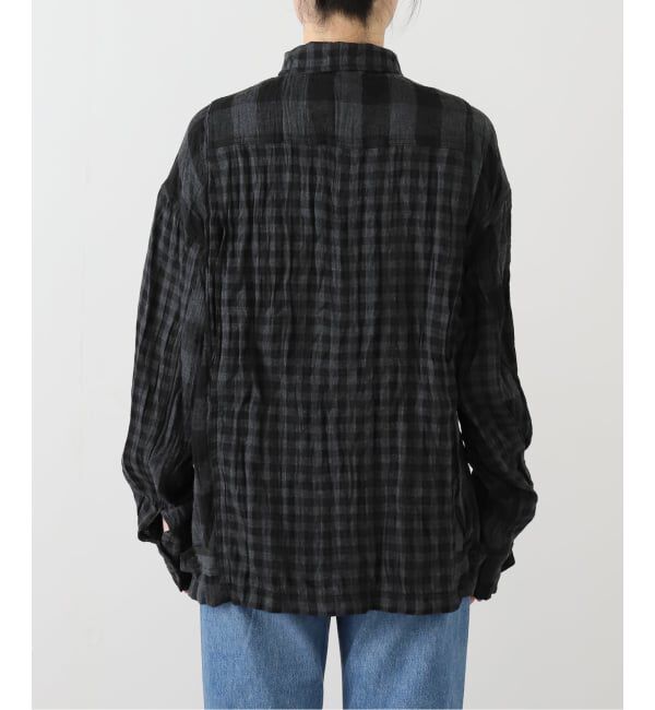 PULP「【Geek Office / ギークオフィス】OPEN YY  Woven CRINKLED RUFFLE SHIRT」|シャツ・ブラウス|