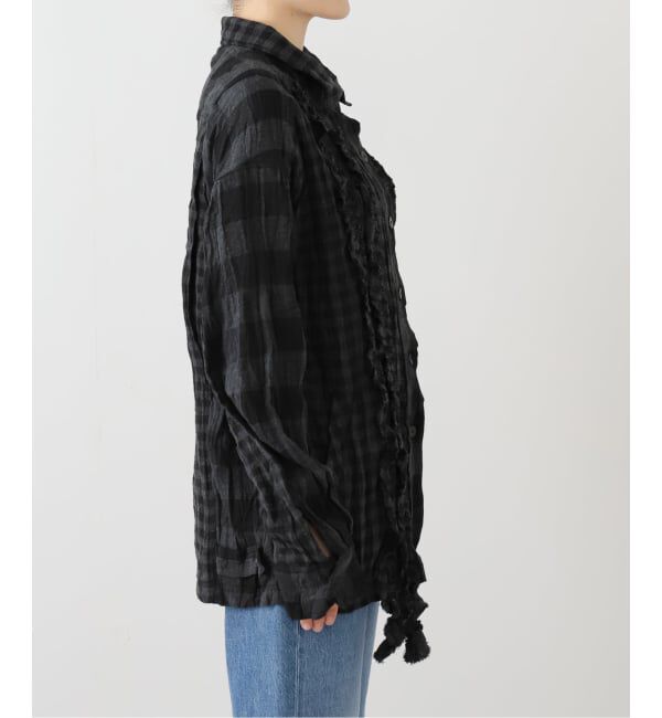 PULP「【Geek Office / ギークオフィス】OPEN YY  Woven CRINKLED RUFFLE SHIRT」|シャツ・ブラウス|