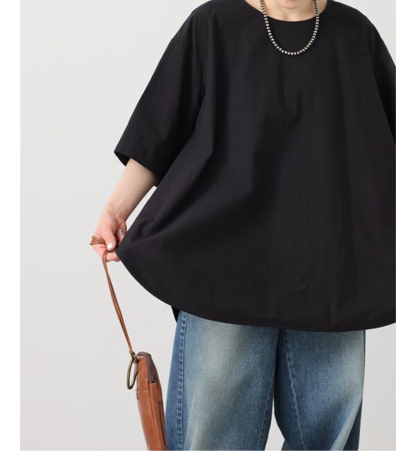 journal standard luxe「タイプワッシャー ラウンドフレアーシャツ」|シャツ・ブラウス|ブラック