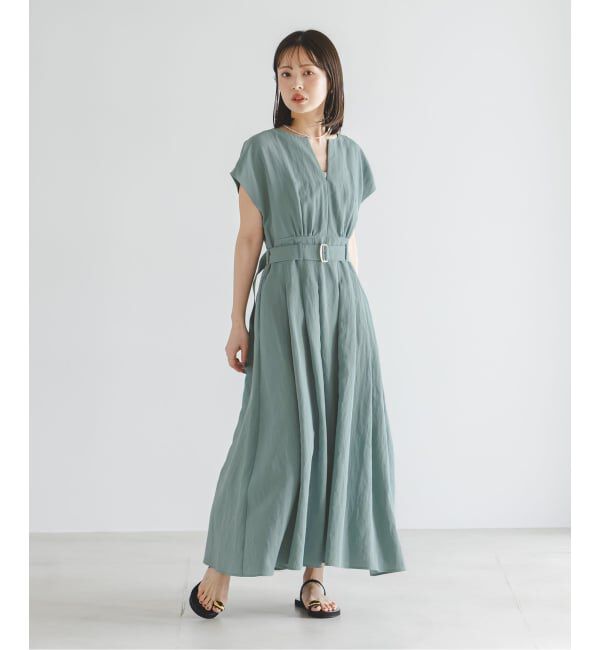 NOBLE「ベルテッドフィット&フレアワンピース」|ワンピース|