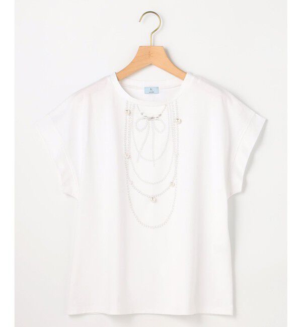 組曲「【先行予約・WEB限定】トロンプルイユ パールネックレスＴシャツ 」|Tシャツ・カットソー|