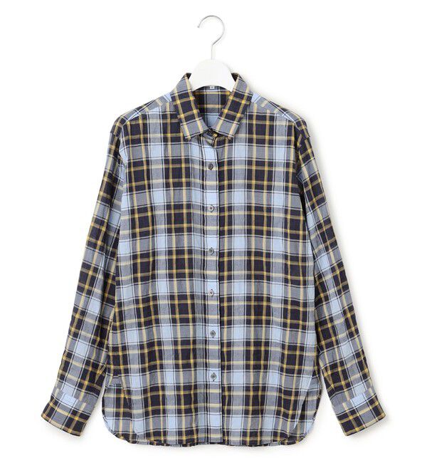 23区「【WEB限定】シャーリング チェック シャツ」|シャツ・ブラウス|