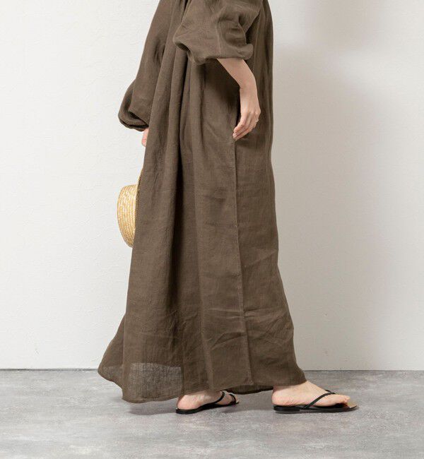 NOLLEY'S sophi「【WALANCE/ワランス】natural dye linen balloon sleeve dress」|ワンピース|