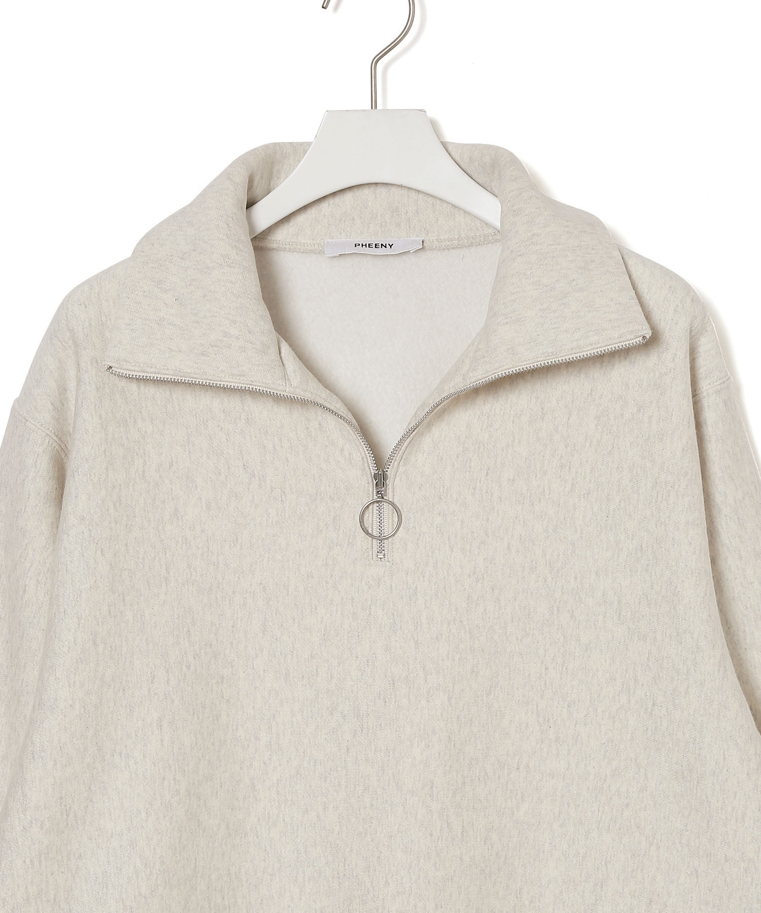 ADAM ET ROPE'「【PHEENY】Athletic fleece harf zip pull over」|スウェット・ジャージ|