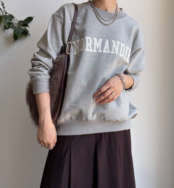  「【WEB限定】NORMANDIE裏毛バックジッププルオーバー」|Tシャツ・カットソー|グレー