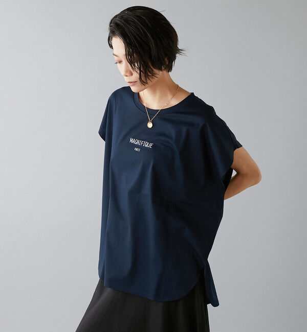 Liesse「フレンチスリーブプリントTシャツ」|Tシャツ・カットソー|