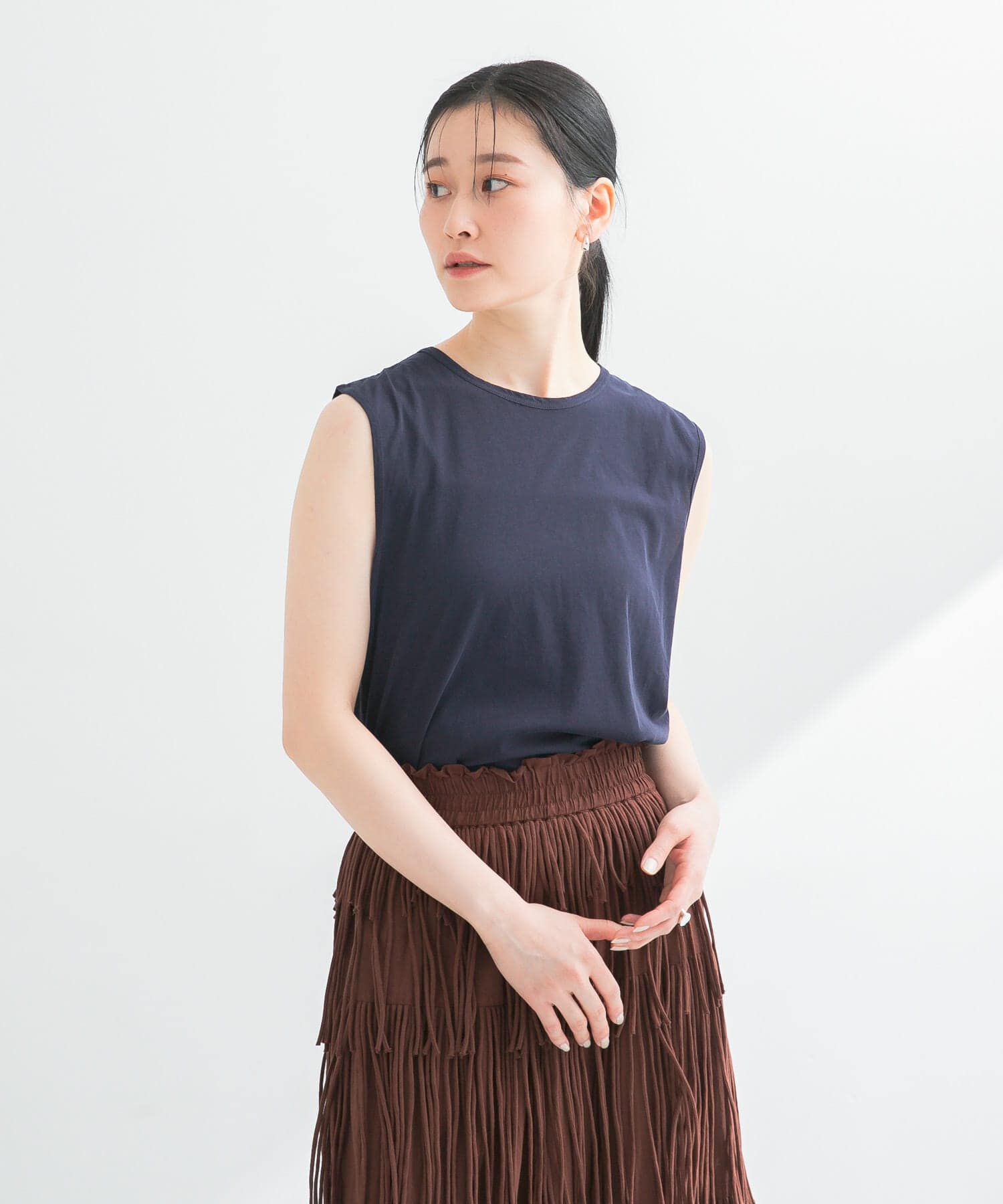 URBAN RESEARCH「new basic　ドライツイストノースリーブカットソー」|Tシャツ・カットソー|