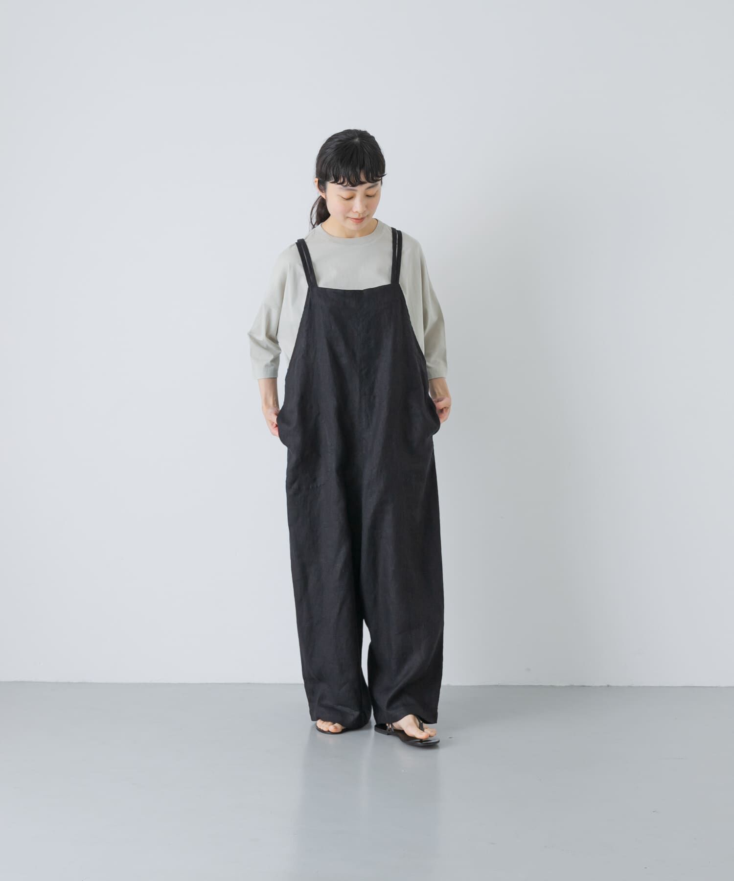 かぐれ「リネンサロペット」|オールインワン|