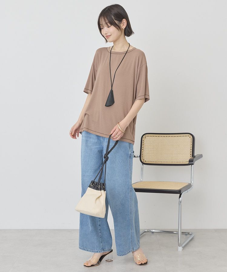 AMERICAN HOLIC「【マルチ機能】配色ステッチルーズTシャツ」|Tシャツ・カットソー|