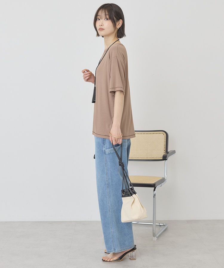 AMERICAN HOLIC「【マルチ機能】配色ステッチルーズTシャツ」|Tシャツ・カットソー|
