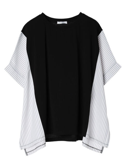Green Parks「異素材脇切り替えドッキングプルオーバー」|Tシャツ・カットソー|