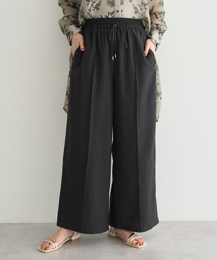 YECCA VECCA「＜UVカット＞サラサライージーワイドパンツ」|その他|Charcoal Gray