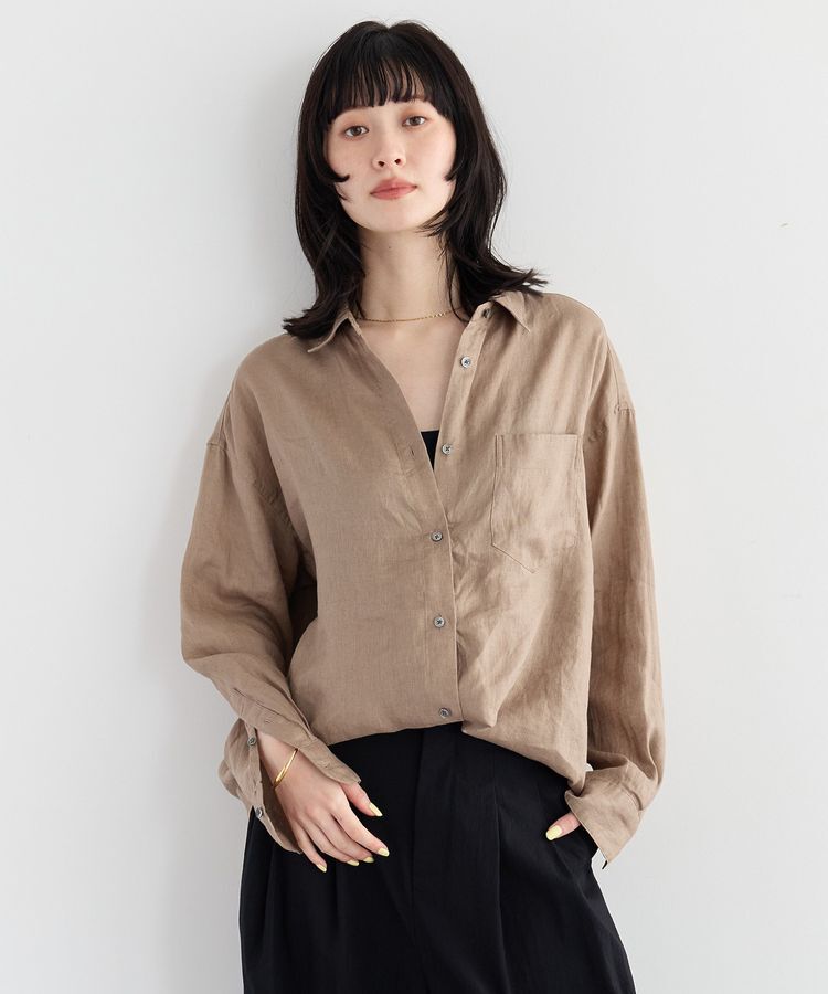 YECCA VECCA「3wayフレンチリネンシャツ」|シャツ・ブラウス|