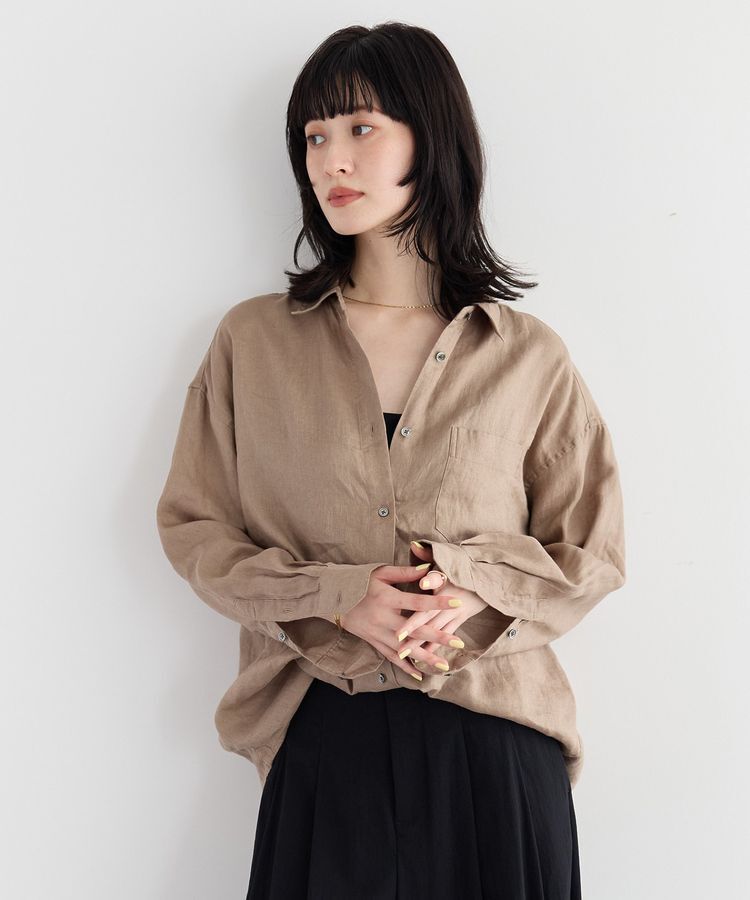 YECCA VECCA「3wayフレンチリネンシャツ」|シャツ・ブラウス|