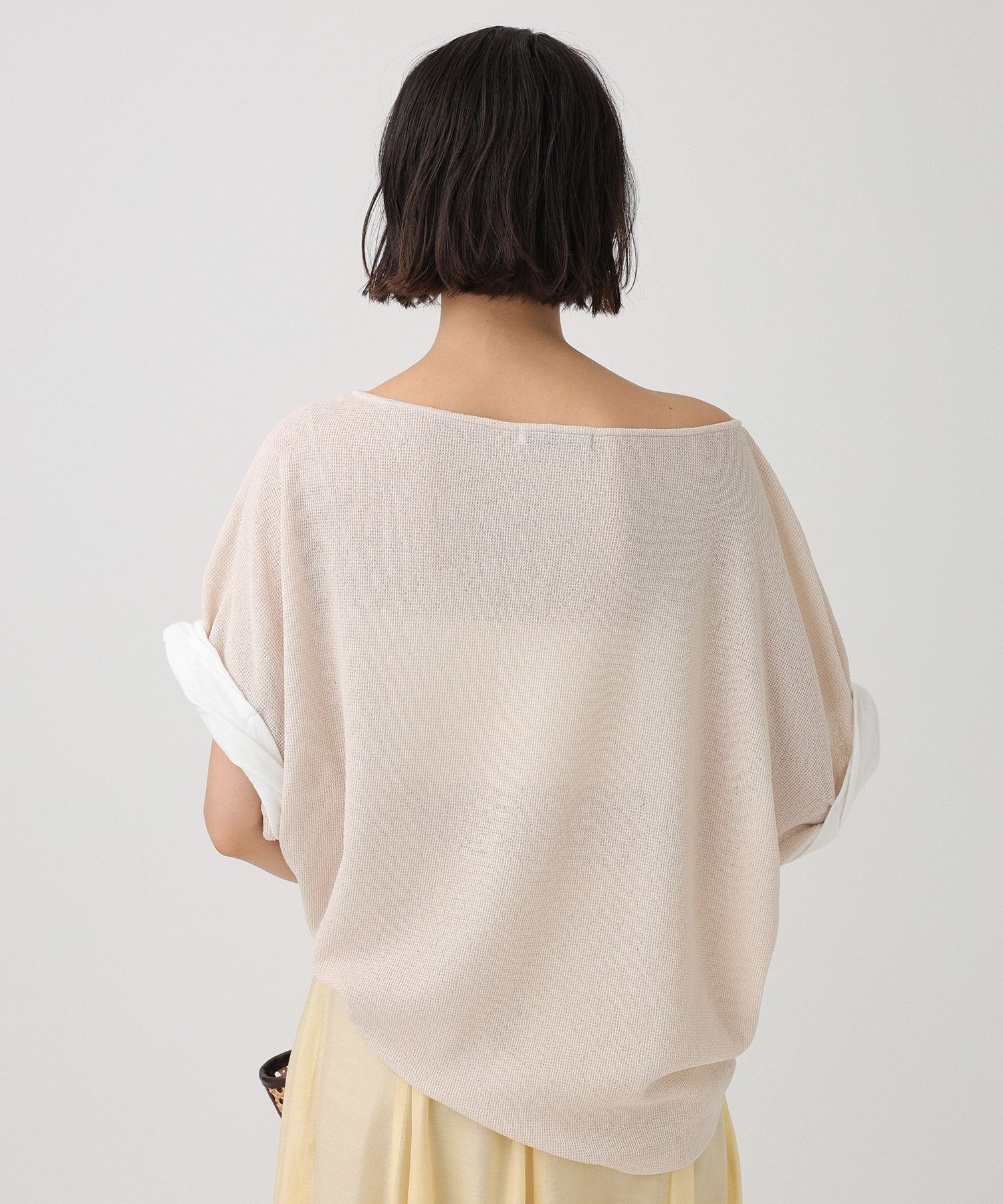 BABYLONE「ワッフルロールアップTEE」|Tシャツ・カットソー|