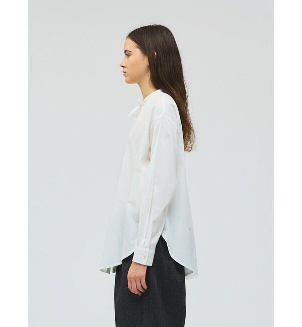 mizuiro ind「mizuiro ind リボンタイロングシャツ」|シャツ・ブラウス|