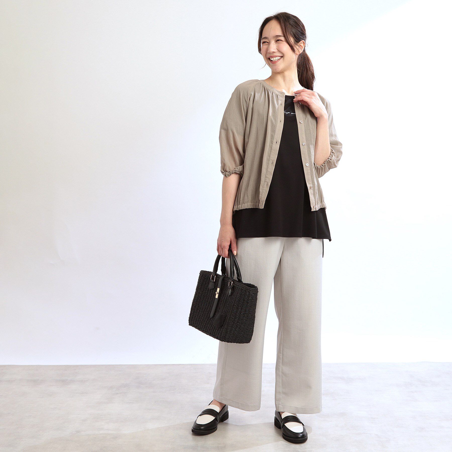 Reflect「【夏SALE／E‐QUALITY／手洗い可／羽織にも◎】シアーブラウス」|シャツ・ブラウス|