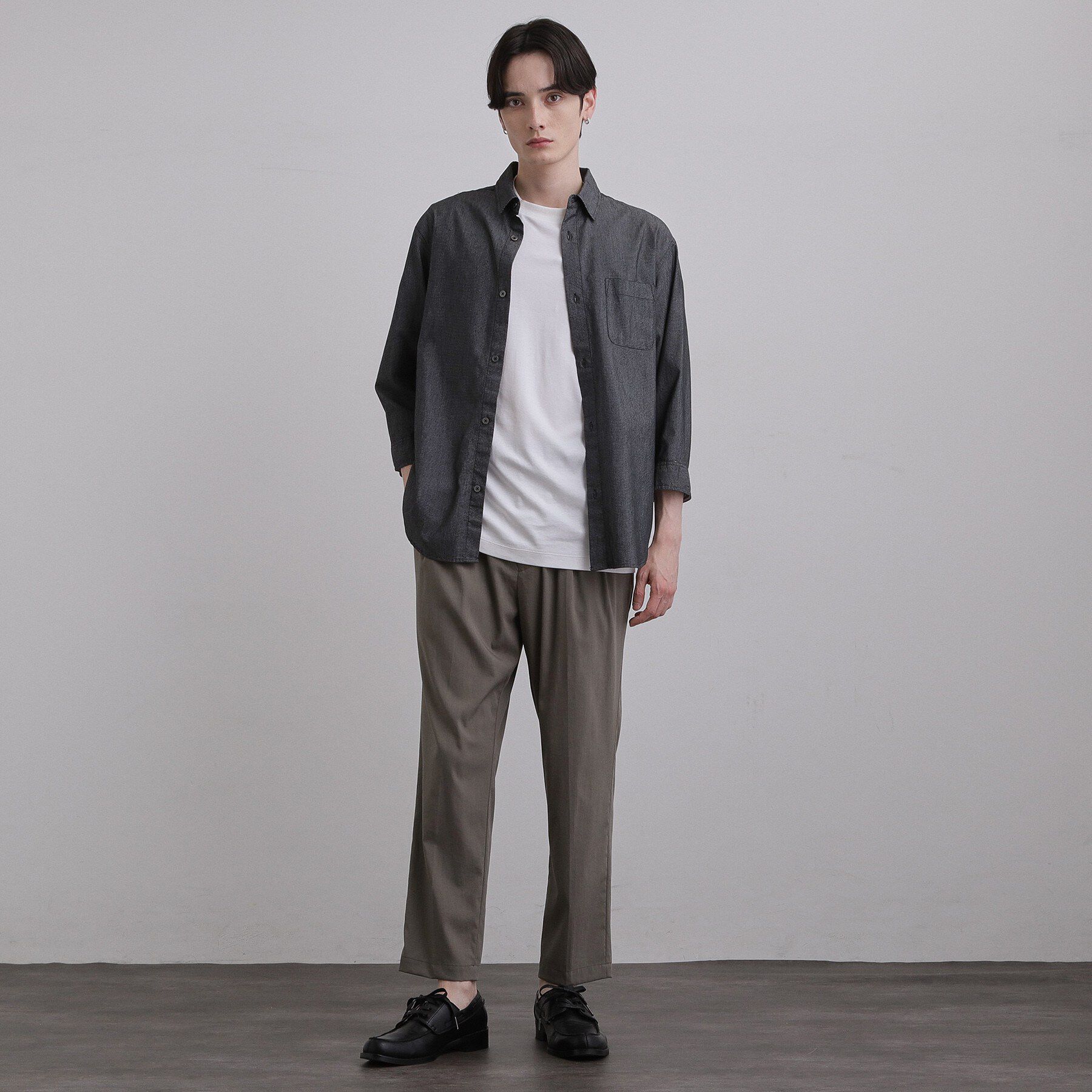 L'Appartement 80番グレー7分袖シャツ COOLMAX（R）7分袖シャツ（tk.TAKEO KIKUCHI）｜ルミネのファッション