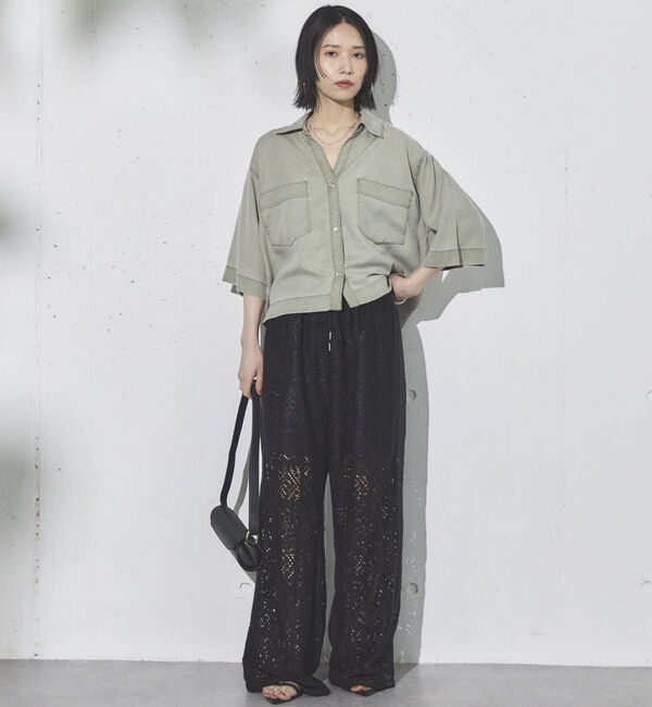 Doux archives「バイオウォッシュ加工ショートシャツ」|シャツ・ブラウス|