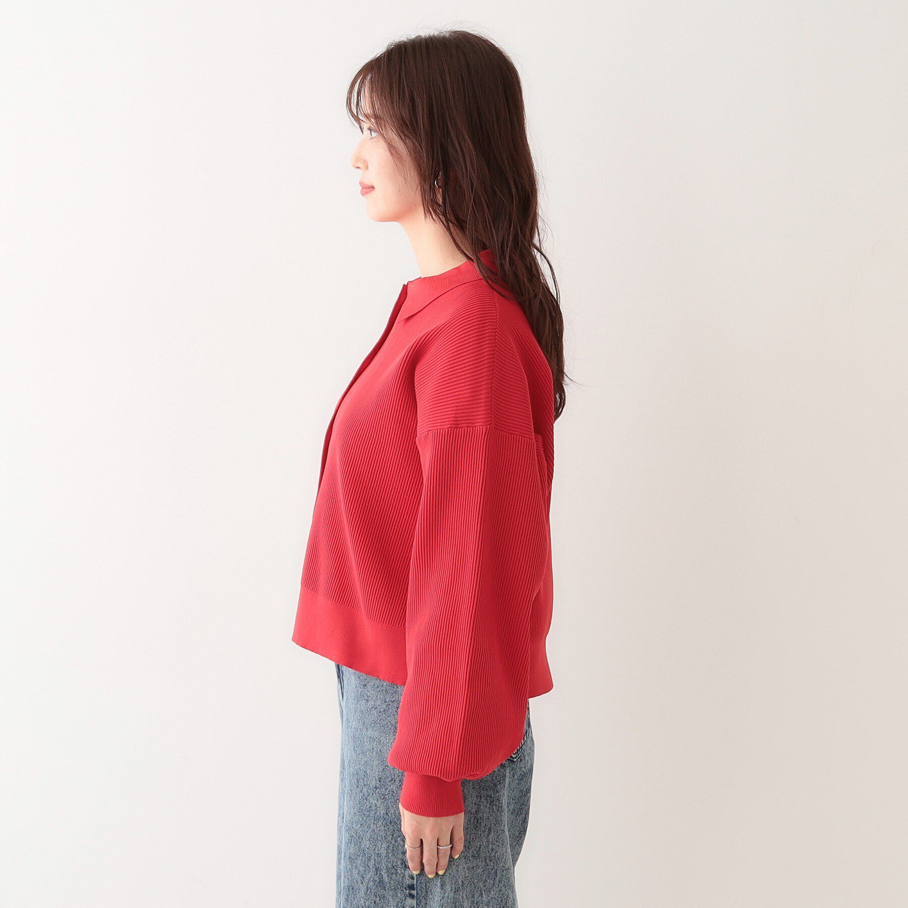 SHOO･LA･RUE「着こなしいろいろ 襟付きスポンディッシュニットカーディガン」|カーディガン|