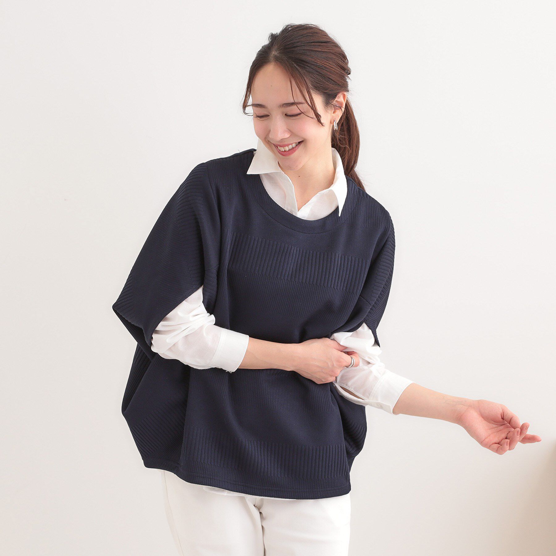SHOO･LA･RUE「【2点セット/体型カバー】ロングシーズン楽しめる モモンガトップス＆ロンT」|その他|