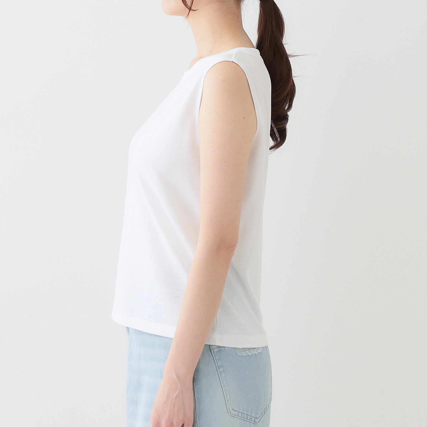 SHOO･LA･RUE「【S-LL/2点セット】大人ナチュラルな メッシュ編みニット+タンクトップ」|その他|