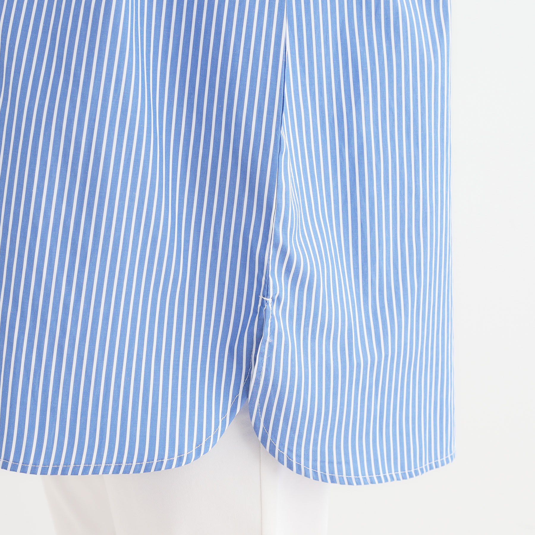 SHOO･LA･RUE「【洗える/S-LL】リブでこなれ感 ゆるっと着られる ロングシャツ」|チュニック|