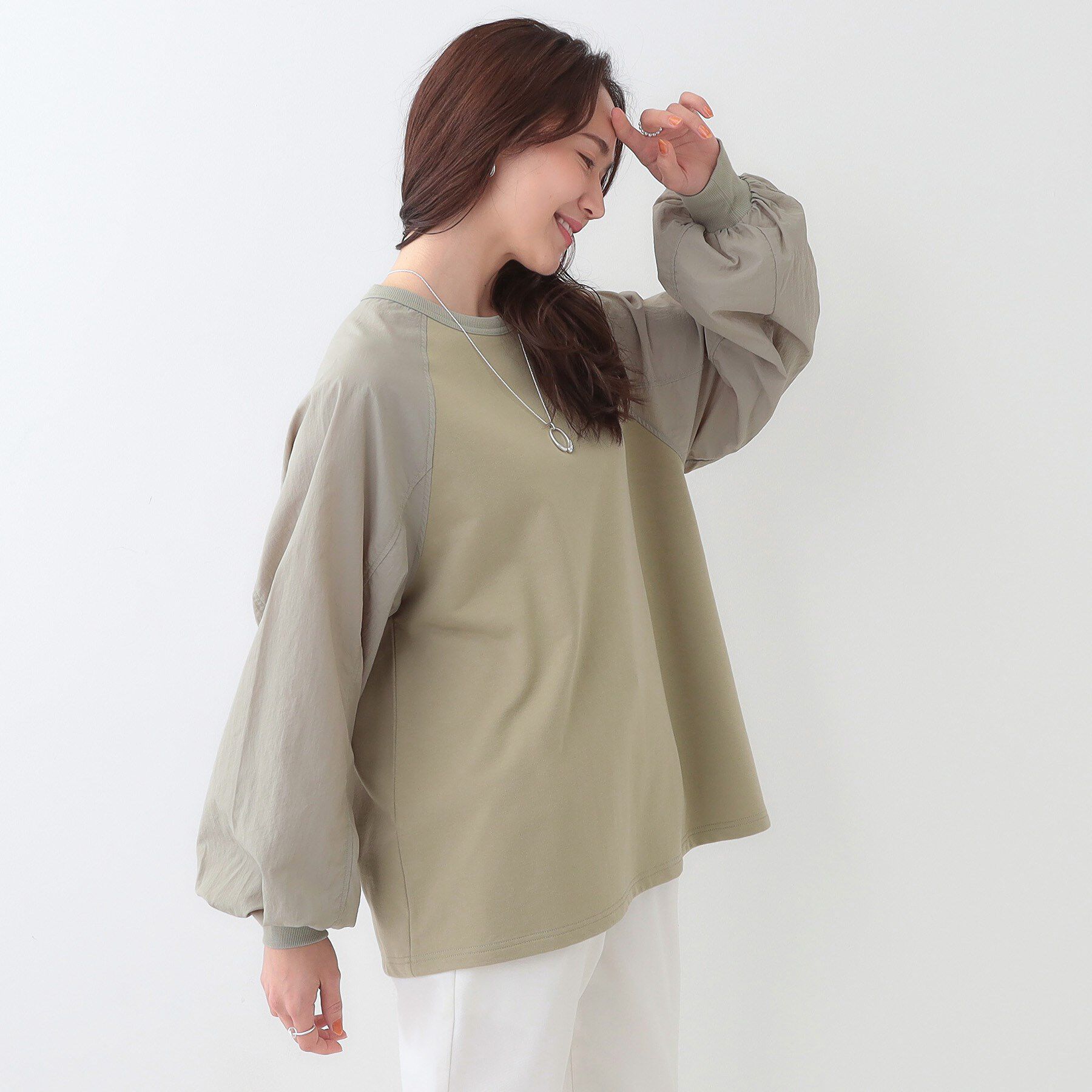 SHOO･LA･RUE「【洗える】季節の変わり目に ラグランナイロントップス」|Tシャツ・カットソー|