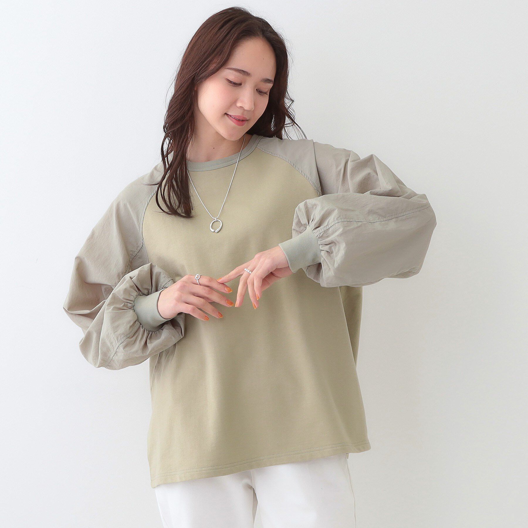 SHOO･LA･RUE「【洗える】季節の変わり目に ラグランナイロントップス」|Tシャツ・カットソー|