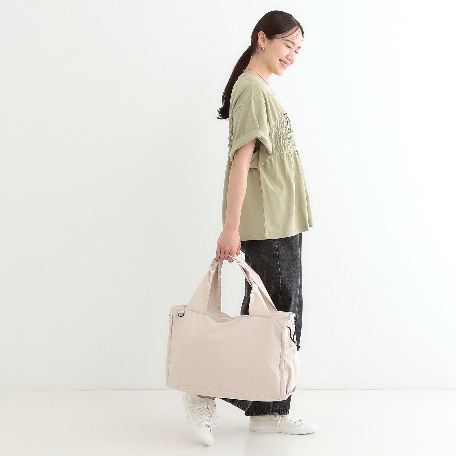 SHOO･LA･RUE「【撥水】サイドドロストトートバッグ」|トートバッグ|