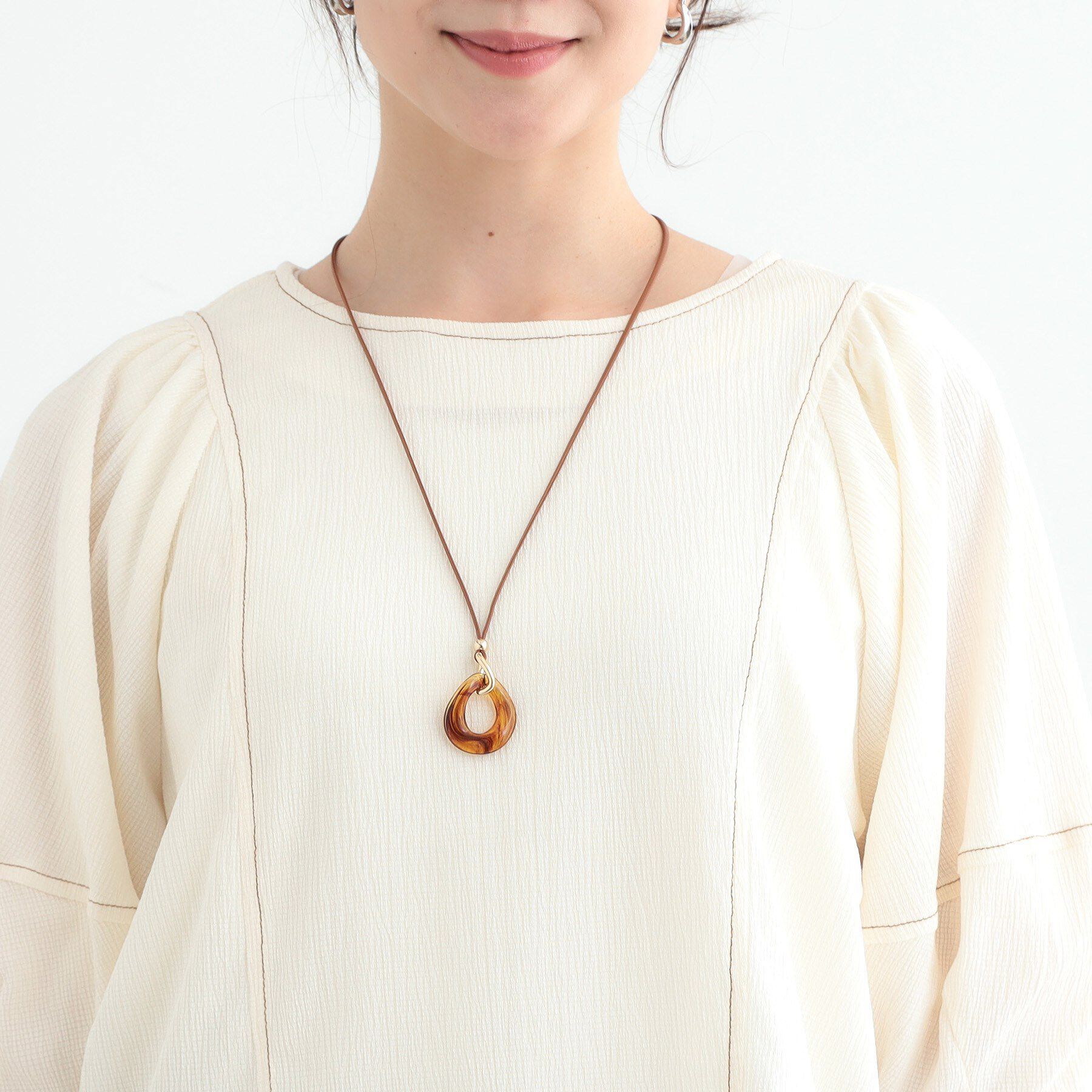 SHOO･LA･RUE「オーバルワントップコードネックレス」|ネックレス|