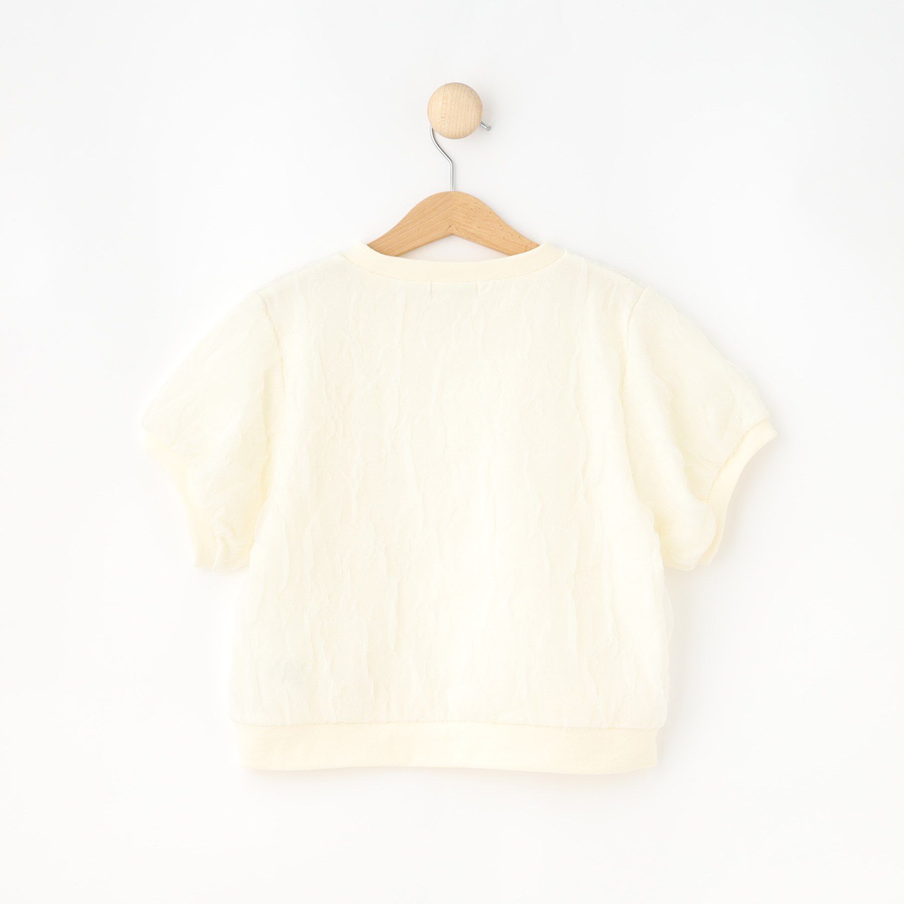 SHOO･LA･RUE「【130-150cm】シアーの凹凸感が大人っぽい デザイントップス」|Tシャツ・カットソー|