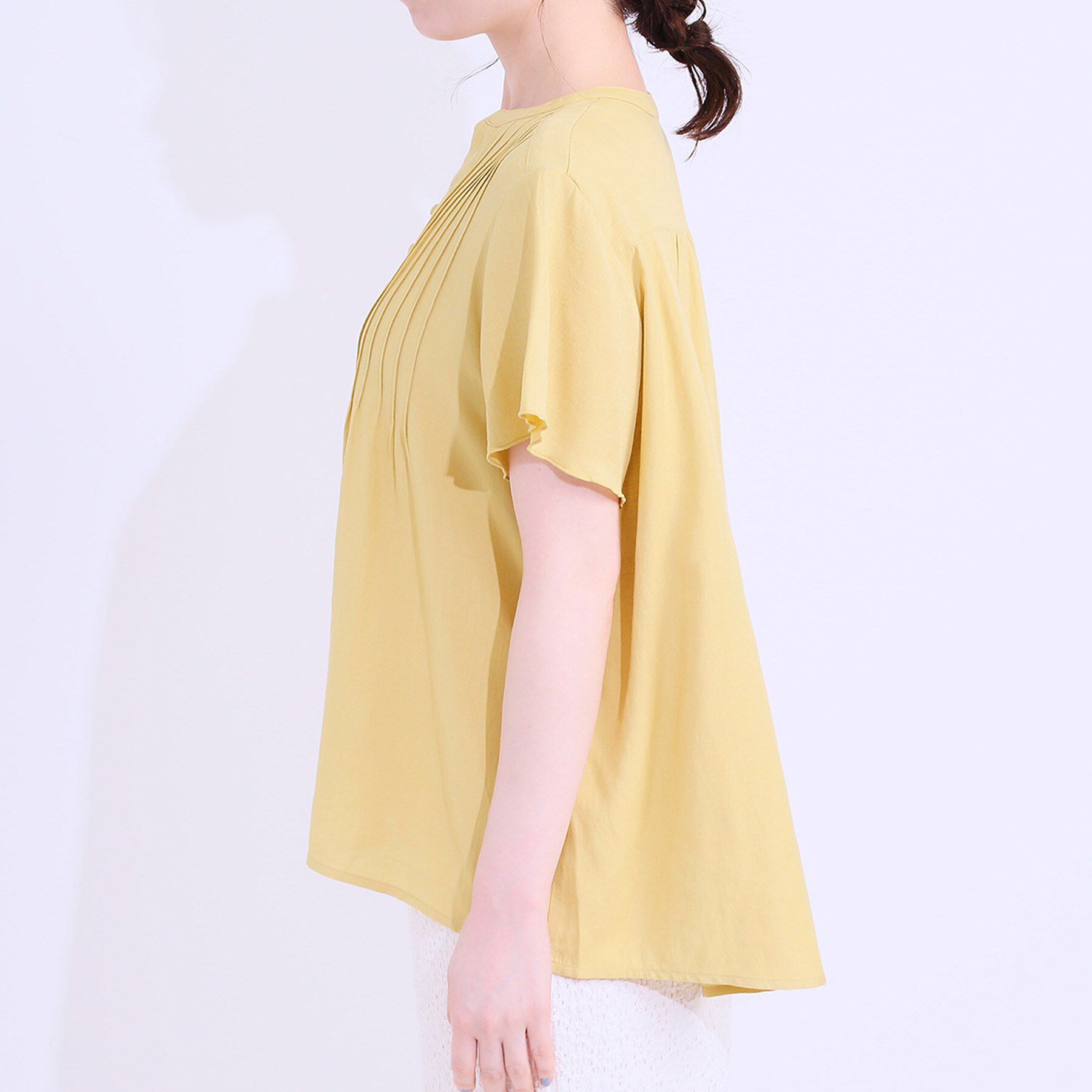 SHOO･LA･RUE「【洗える/S-LL】ふわりシルエットが涼しげ フロントボタンブラウス」|シャツ・ブラウス|