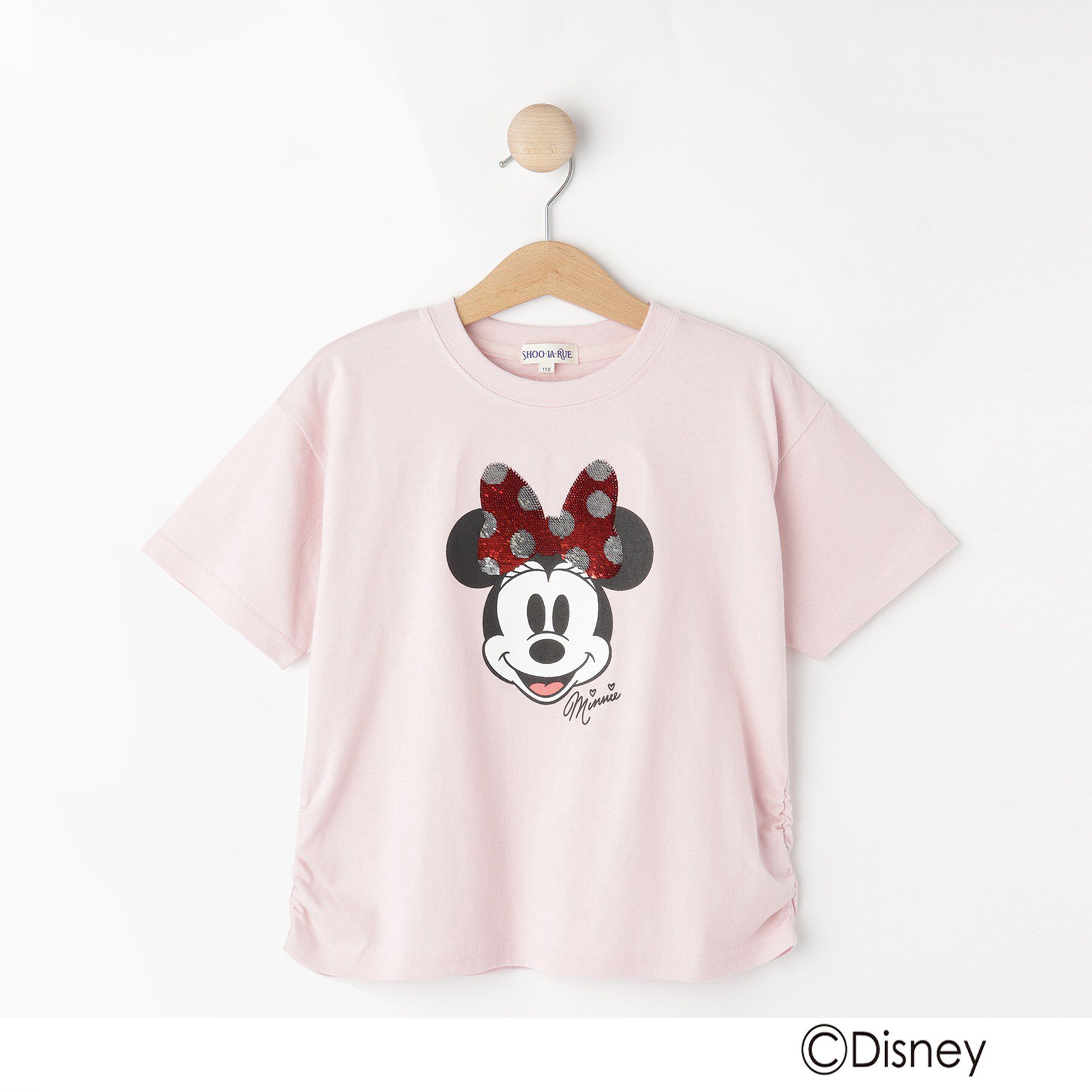 SHOO･LA･RUE「【DISNEY】スパンコールTシャツ」|Tシャツ・カットソー|ライトピンク(070