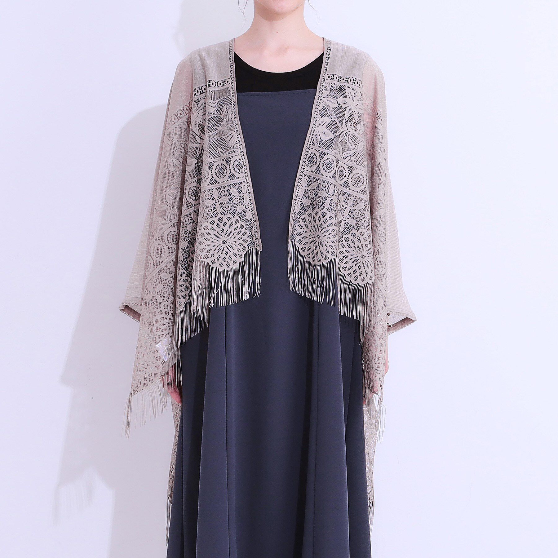 SHOO･LA･RUE「花柄レースポンチョ」|ポンチョ・ケープ|