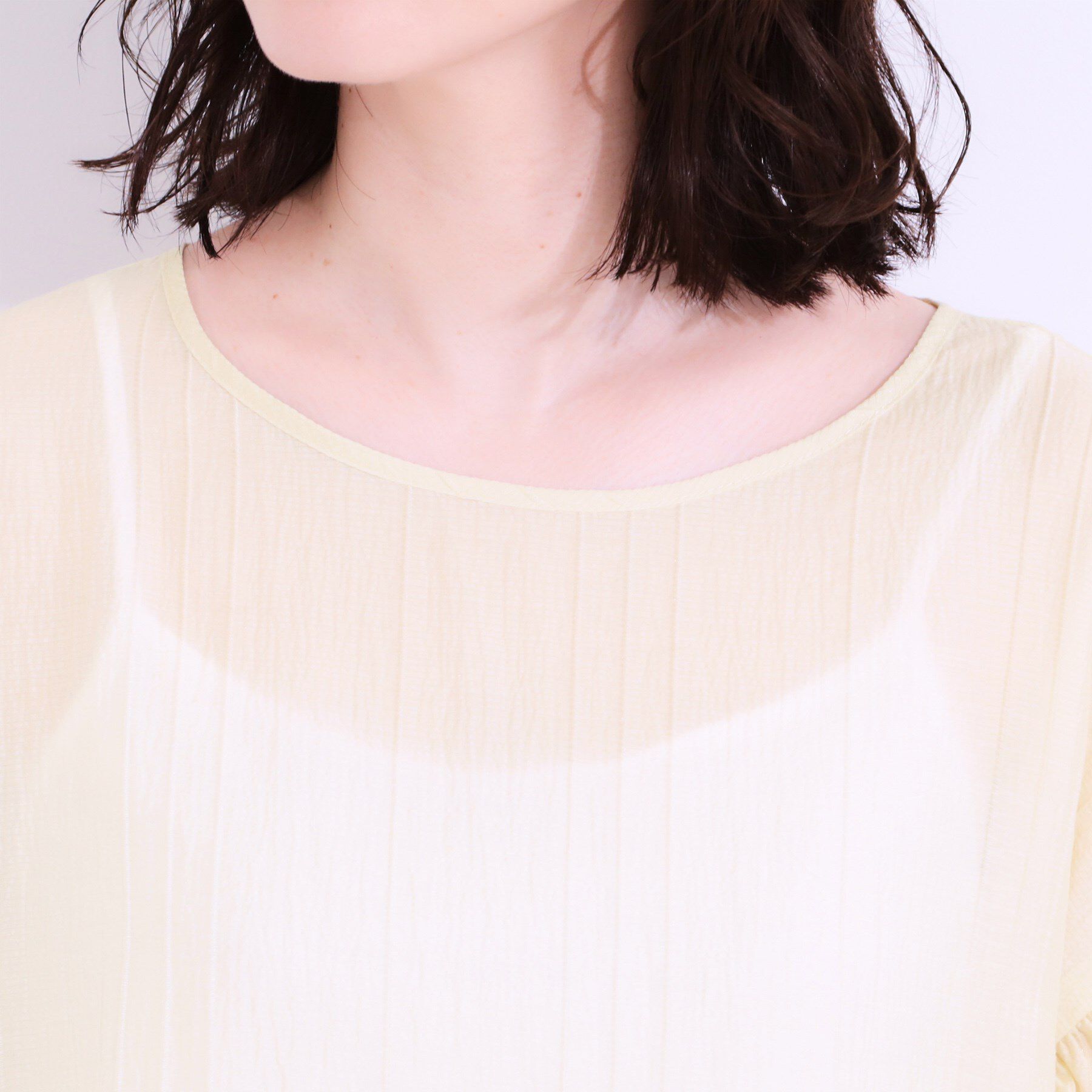 SHOO･LA･RUE「【S-LL】ふわっと揺れる ペプラムデザインブラウス」|シャツ・ブラウス|