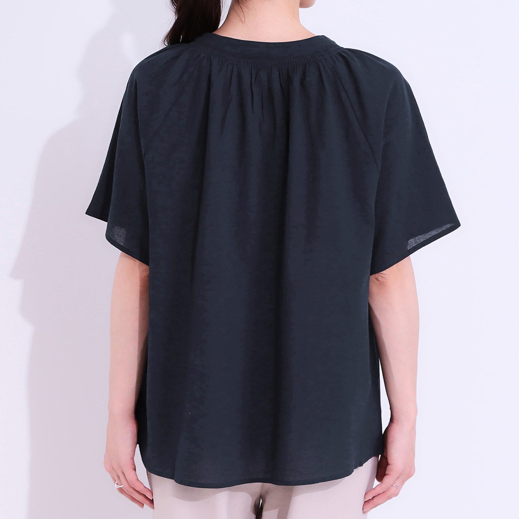 SHOO･LA･RUE「体型カバーも叶う 大人上品なコットンボイルブラウス」|シャツ・ブラウス|