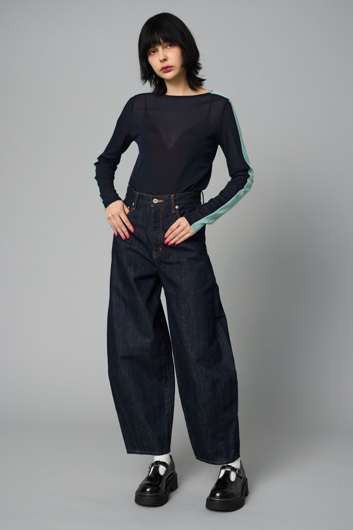 HeRIN.CYE「Line mesh inner tops」|Tシャツ・カットソー|