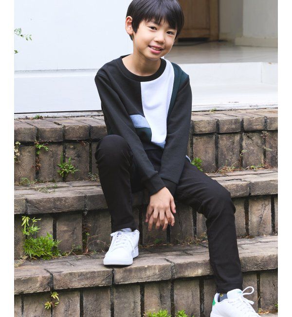 ikka kids「【親子コーデ】フェイクスエードブロックスプルオーバー（120~160cm）」|Tシャツ・カットソー|
