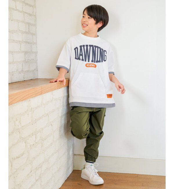 ikka kids「冷感布帛レイヤードカンガルTシャツ（120~160cm）」|Tシャツ・カットソー|